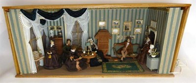 Lot 61 - Mid 20th Century Diorama From the Dawnay Collection...depicting a Victorian parlour setting,...