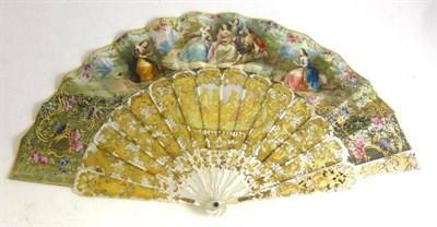 Lot 80 - Late 18th Century Decorative Mother of Pearl Fan, By Repute From the Property of Empress...