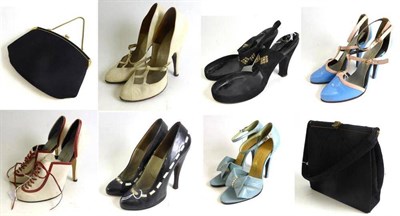 Lot 84 - Assorted Circa 1950's and Later Heeled Shoes including three pairs of Hilton Seoul Heels...