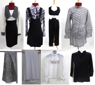 Lot 2010 - Assorted Circa 1960's and Later Costume including Devonshire Miss black wool high waist mini skirt