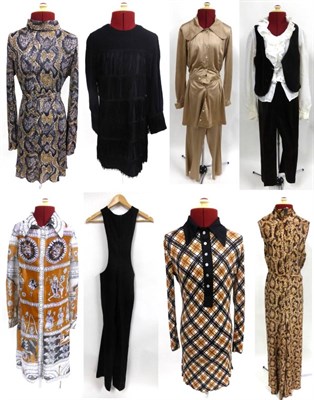 Lot 2015 - Assorted Circa 1960's/70's Costume including pair of brown velvet trousers with matching waistcoat