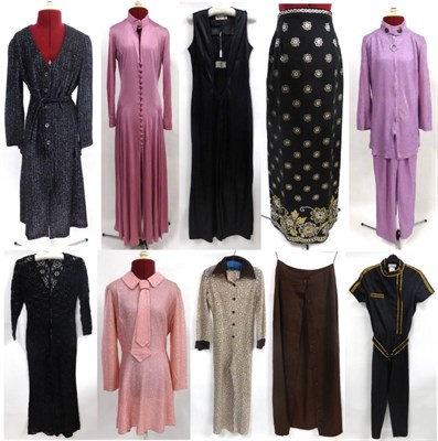 Lot 2018 - Assorted Circa 1960's/1970's Costume including Junior Miss pink and silvered long sleeve dress with