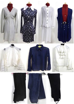 Lot 2024 - Assorted Circa 1960's and 70's Costume including a Courtelle long line waistcoat and mini skirt...