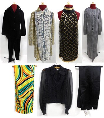 Lot 2026 - Assorted Circa 1960's and 1970's Evening Wear including Slimma black velvet two piece,...