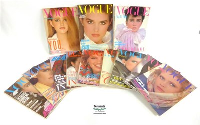 Lot 2114 - A Large Quantity of Vogue Magazines, dating from the late 1970's- 2000 (over 350 copies)  Vogue was