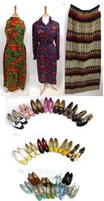 Lot 2115 - Assorted Circa 1960's and Later Coloured Leather, Fabric and Suede Shoes including Bruno Magli,...