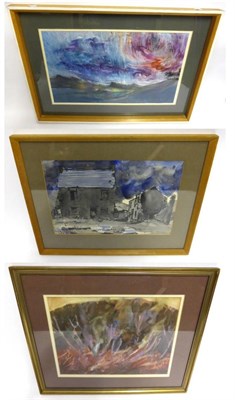 Lot 2145 - Kenneth Cozens (1920-2000) ";Burning Mountain";  Signed, watercolour, together with a mixed...