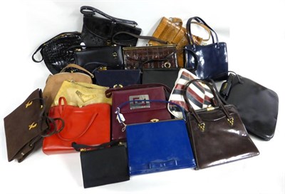 Lot 2068 - Assorted Circa 1960s and Later Handbags including Waldybag etc in leather, patent leather and suede