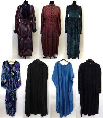 Lot 2076 - Assorted Circa 1970s Costume including Origin brushed cotton dress in Liberty fabric with...