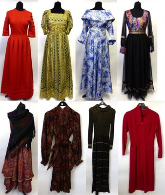 Lot 2081 - Assorted Circa 1960's and Later Costume including a Droopy and Browns blue and white silk patterned