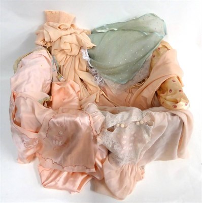 Lot 2140 - Assorted Circa 1930s to 1940s Nightwear including pyjama sets, negligees, dressing gowns in...