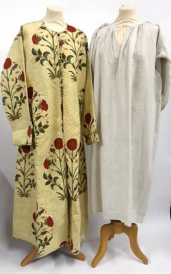 Lot 2186 - Brigitte Singh, Jaipur India Quilted Robe in cotton, using hand block printing techniques of...