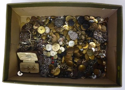 Lot 2031 - Collection of 19th Century and Later Buttons, Dress Studs, Firmin & Sons gilt livery buttons in cut