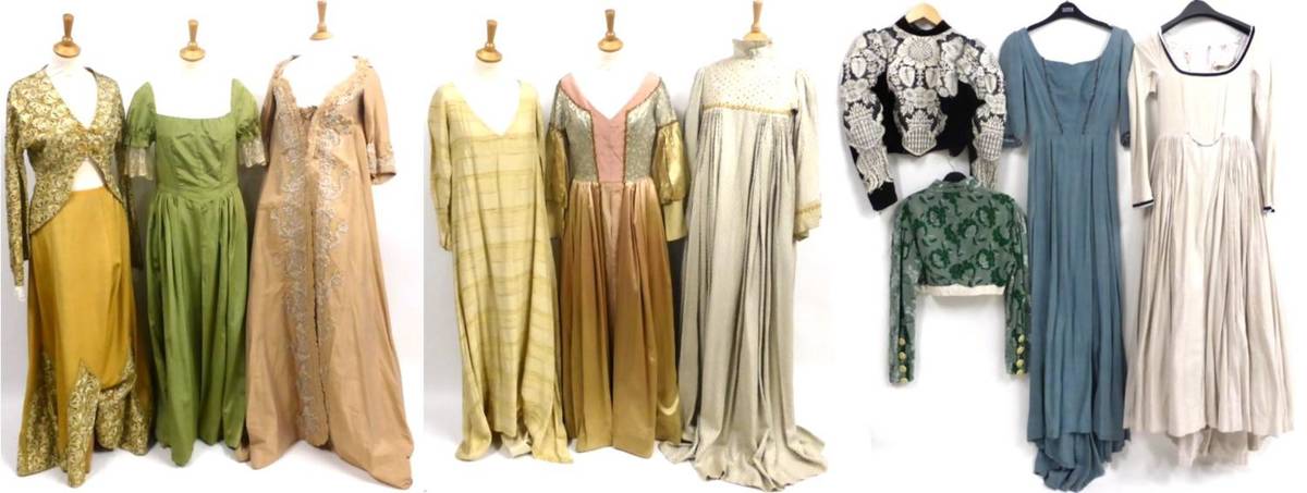 Lot 2059 - * Assorted Circa Tudor and Later Theatrical Costumes including seven ladies full length...