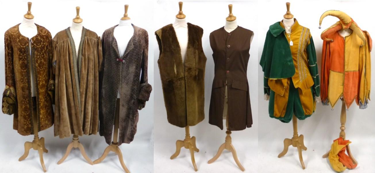 Lot 2062 - * Assorted Gents Tudor Style and Later Theatrical Costume, including a brown velvet open robe...