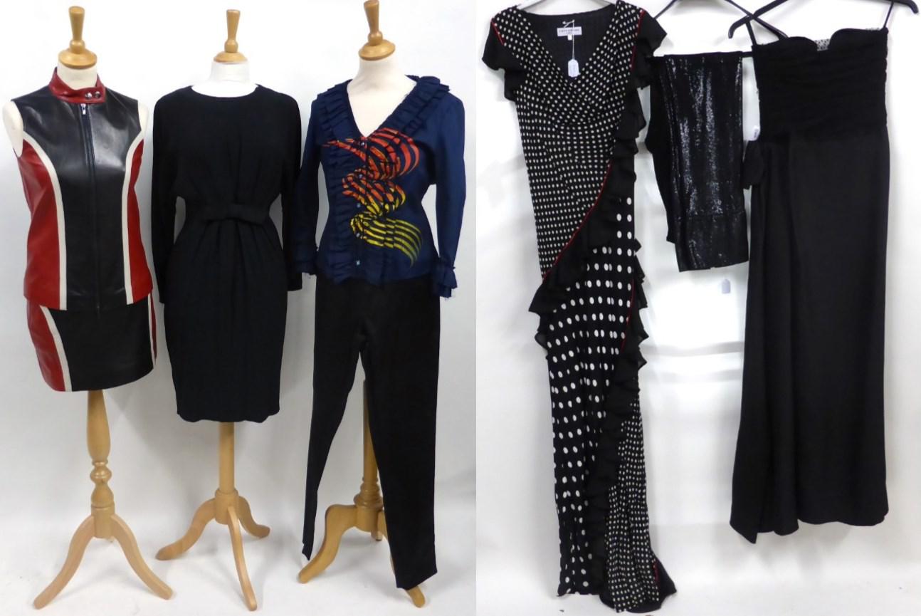 Lot 2065 - * Assorted Modern Designer Costume, including a Hugo Boss ladies blue cotton shirt with three...