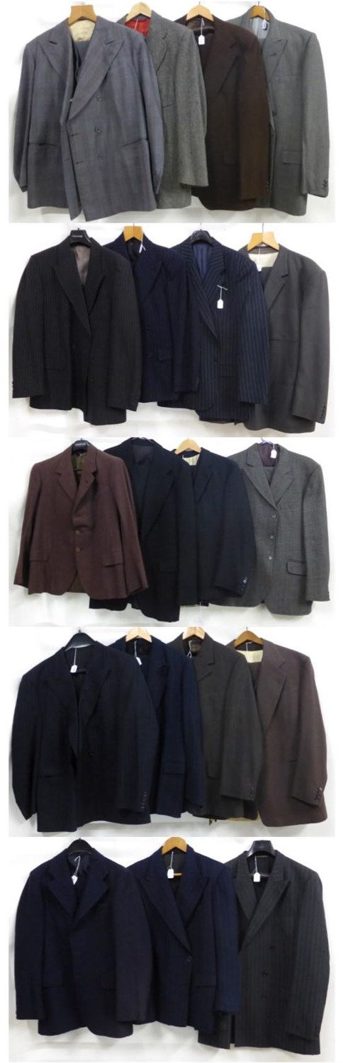 Lot 2071 - * A Collection of Mid 20th Century and Later Gents Wool Suits, including three piece suits, two...