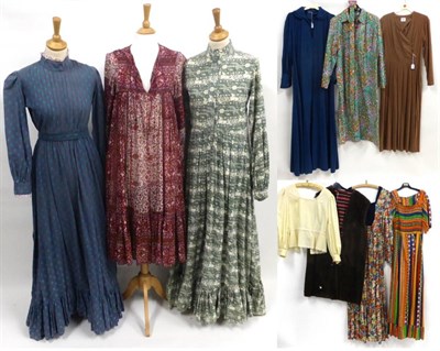 Lot 2087 - Assorted Circa 1970s and Later Costume, including an early Laura Ashley full length cotton...
