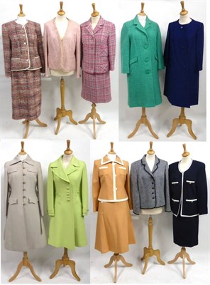 Lot 2107 - Assorted Circa 1960s and Later Suits and Jackets, including a Mono peach and cream trimmed...