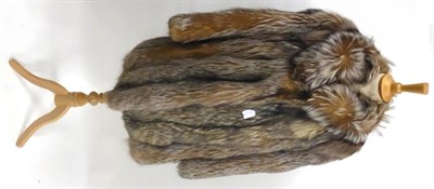 Lot 2110 - Tan and Silver Fox Fur Jacket