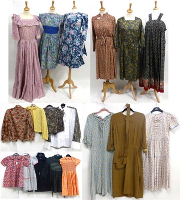 Lot 2122 - Assorted Circa 1940s and Later Ladies and Girls Cotton Dresses in Liberty fabrics and other...