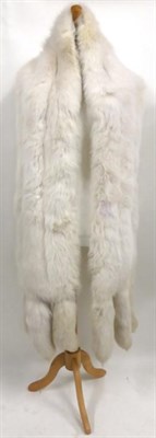 Lot 2129 - Revillon Furs Large White Fox Evening Wrap, 30cm by 250cm, in a Ross Furriers garment bag (2)