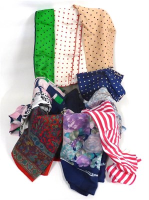 Lot 2163 - Assorted Silk and Other Scarves, including Jacqmar, Cornelia James, Eastex etc