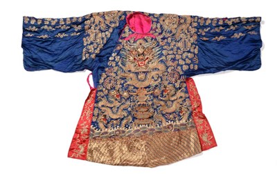 Lot 2198 - Possibly Chinese/Tibetan Late 19th Century/Early 20th Century Jacket, embroidered in gold and...