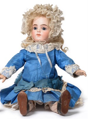 Lot 2009 - Late 19th Century French Bru Jne & Cie Bisque Socket Head Doll, impressed 'BRU.JNE.R' '9' to...