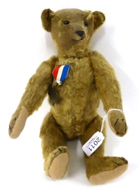 Lot 2011 - Early 20th Century Yellow Mohair Steiff Teddy Bear, with jointed body, humped back, growler,...