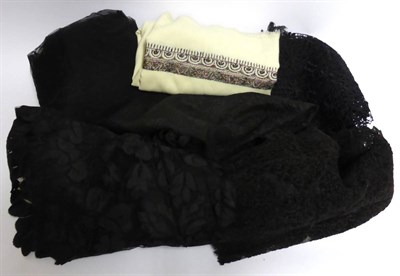 Lot 2036 - Assorted Late 19th Century/Early 20th Century Stoles, including a black example embroidered...