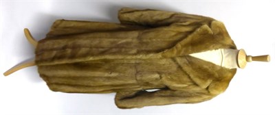 Lot 2056 - Tan Mink Coat, with belt detail to the reverse