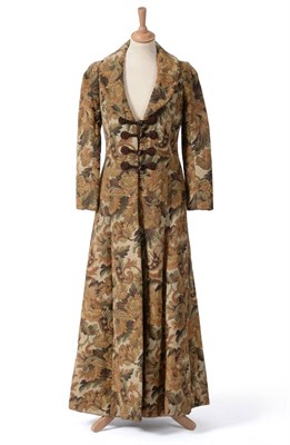 Lot 2060 - Original Circa 1969 Biba 'Tapestry' Style Full Length Fitted Coat, in browns, with shawl...