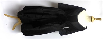 Lot 2063 - Christian Dior Black Silk Taffeta Cocktail Dress, with three quarter length sleeves, black...