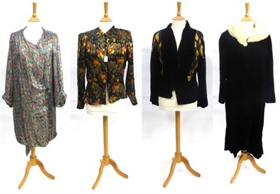 Lot 2109 - Circa 1920s and 1930s Evening Jackets and Coats, including a long sleeved jacket in gold lame...