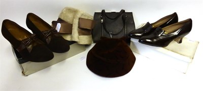 Lot 2149 - Assorted Circa 1940's and 1950's Shoes and Accessories including a pair of new CWS Norwich...