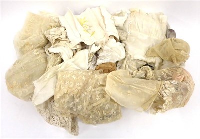 Lot 2019 - Assorted 19th Century Lace and Crochet Work, including three stoles with floral decoration, various