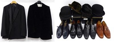 Lot 2092 - Gents Costume and Accessories, including a Fortnum and Mason black dinner jacket, and matching pair