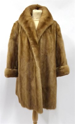 Lot 2107 - Marcus Light Brown Mink Jacket, with fold back cuffs