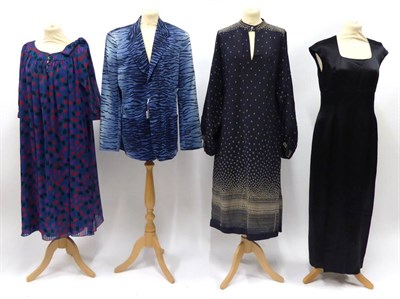 Lot 2118 - Assorted 1970s and Later Costume comprising an August Silk black evening dress; a Jean Varon...