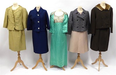 Lot 2125 - Circa 1960s and Later Suits and Costume, including Lucette Leeds brown suit with fitted skirt,...