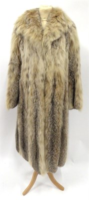 Lot 2139 - Grosvenor Furs Silver Fox Long Coat, with collar, long sleeves, retailed by Harrods, with an...