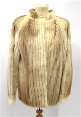 Lot 2142 - Light Mink Jacket, with nehru style collar