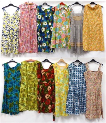 Lot 2152 - Twelve Assorted Circa 1950s and Later Cotton Sun Dresses and Day Dresses, including Philip...