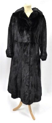 Lot 2168 - A Black Mink Long Fur Coat