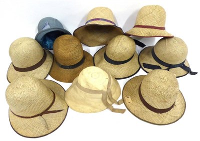 Lot 2218 - Circa 1920s Straw Cloche Hats including Little Peach, The Jus, La Zarus Co, Cincinnati, Paris...