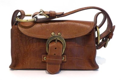 Lot 2240 - A Mulberry Utah Shoulder Bag in Vintage Kenya Tan Leather, with brass fittings, shaped buckle,...