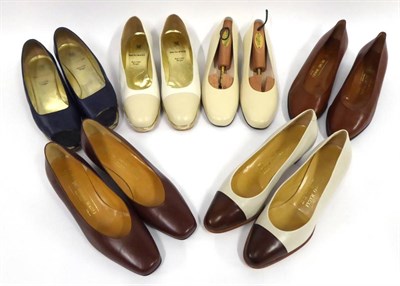 Lot 2250 - Six Pairs of Modern Bruno Magli Leather Shoes, including a pair of brown leather court shoes,...