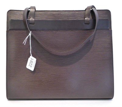 Lot 2281 - Louis Vuitton Brown Leather Epi Crosiette Tote Bag, with zip fastening, internal pocket, fabric...