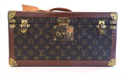 Lot 2286 - Louis Vuitton Vanity/Jewellery Case, in monogrammed canvas with leather trims and brass mounts,...